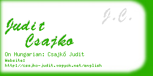 judit csajko business card